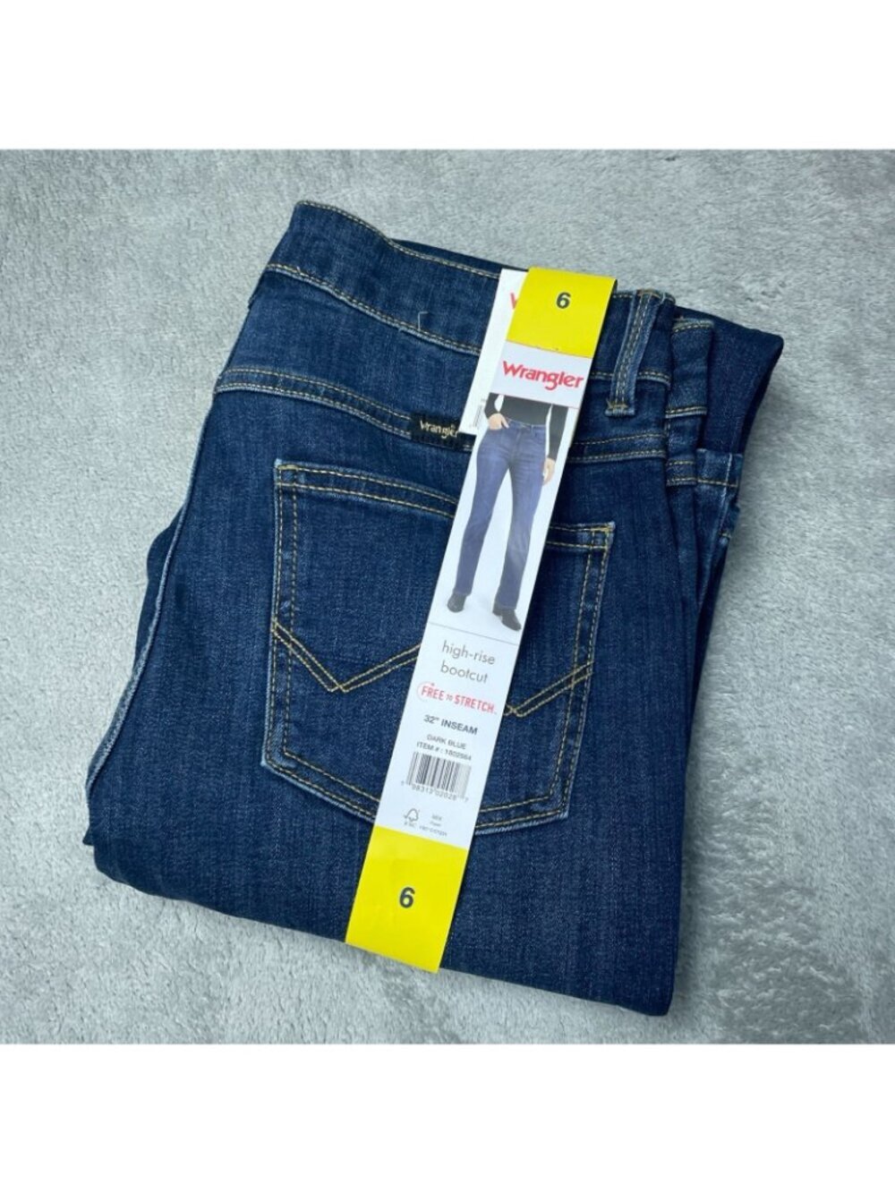 NWT Wrangler Women's 6/28 High-Rise Bootcut Jeans Dark Blue G2235 - Picture 4 of 15